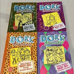 Dork Diaries Book Set.  4 total hardcover books.  Number 2, 7, 9 and 11